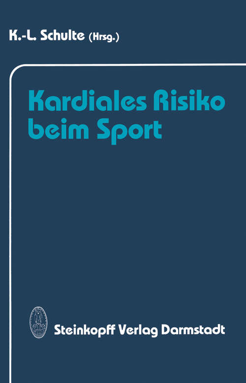 Book cover of Kardiales Risiko beim Sport (1991)