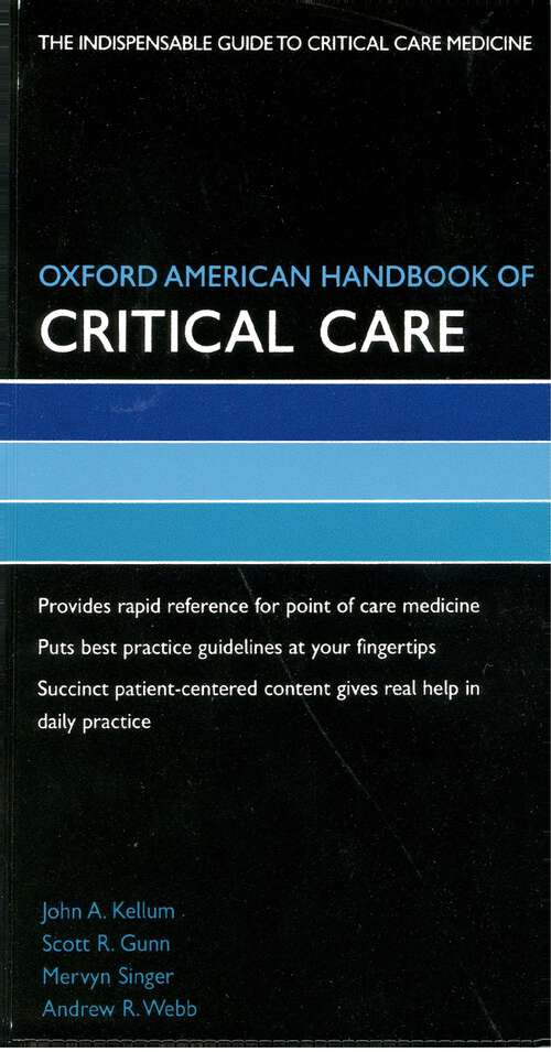 Book cover of Oxford American Handbook of Critical Care (Oxford American Handbooks of Medicine)