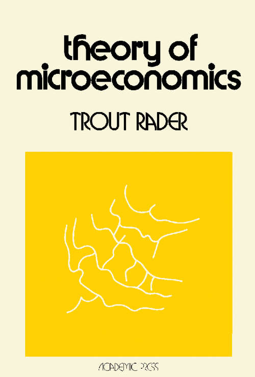 Book cover of Theory of Microeconomics