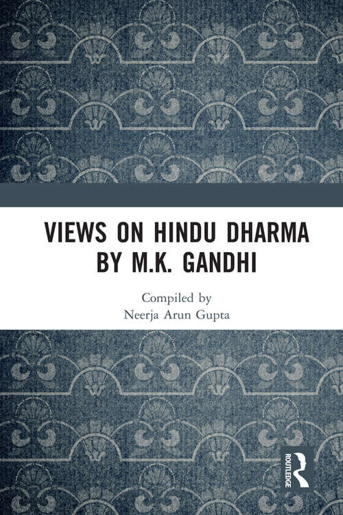 Book cover of Views on Hindu Dharma by M.K. Gandhi
