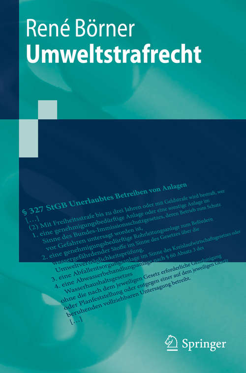 Book cover of Umweltstrafrecht (1. Aufl. 2020) (Springer-Lehrbuch)