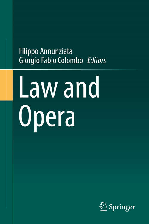 Book cover of Law and Opera (1st ed. 2018)