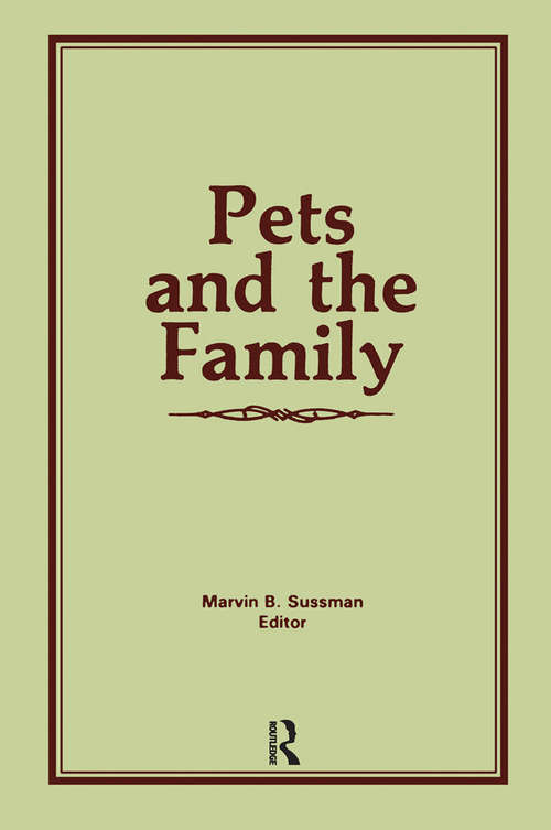 Book cover of Pets and the Family