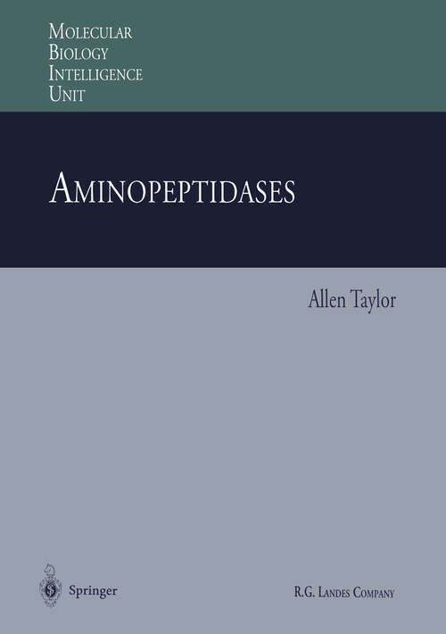 Book cover of Aminopeptidases (1996) (Molecular Biology Intelligence Unit)