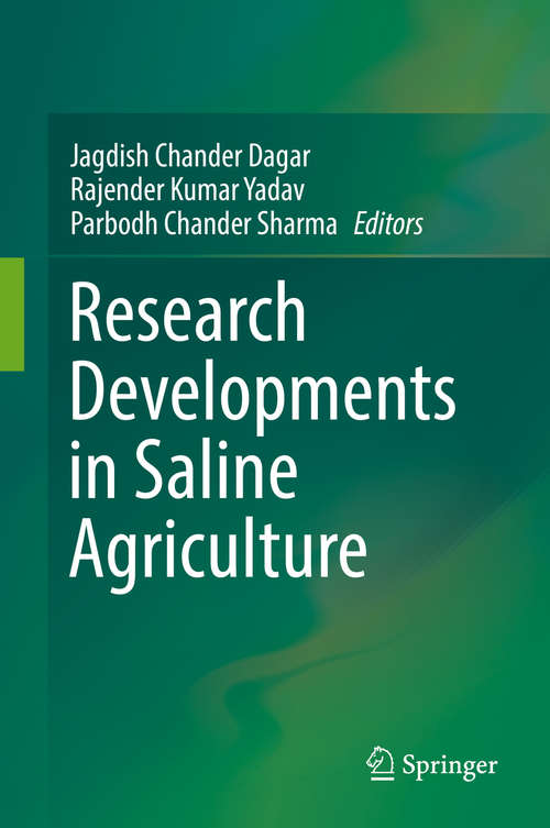 Book cover of Research Developments in Saline Agriculture (1st ed. 2019)