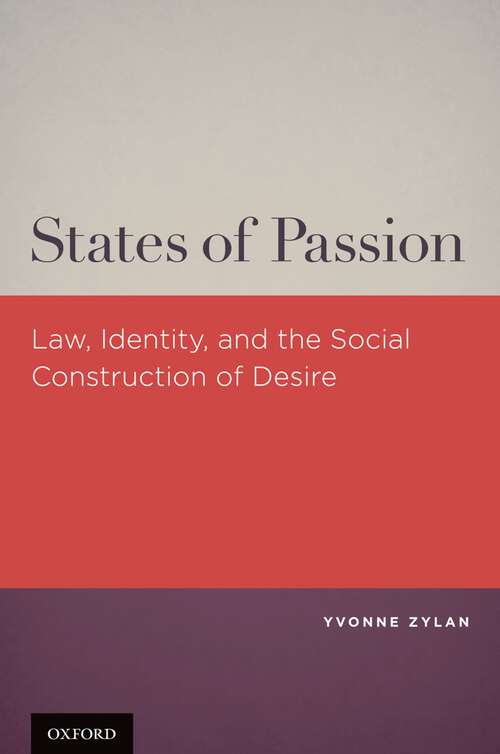 Book cover of States of Passion: Law, Identity, and Social Construction of Desire