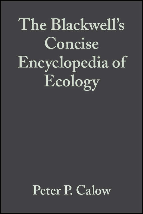 Book cover of Blackwell's Concise Encyclopedia of Ecology (11)