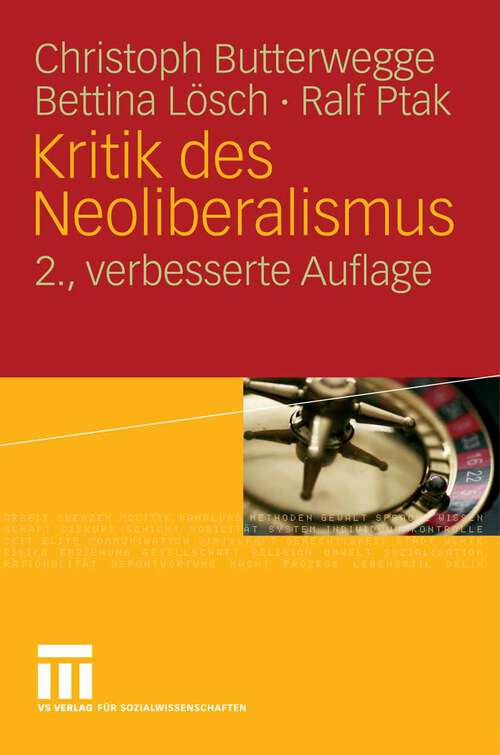 Book cover of Kritik des Neoliberalismus (2. Aufl. 2008)