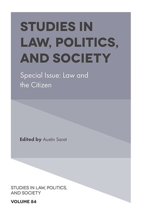 Book cover of Law and the Citizen (Studies in Law, Politics, and Society #84)