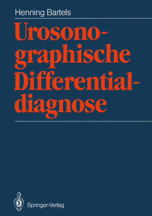Book cover of Urosonographische Differentialdiagnose (1986)
