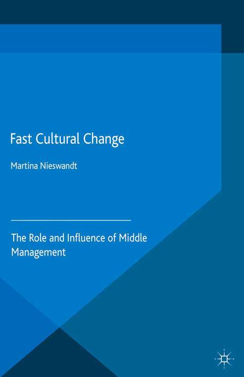 Book cover of Fast Cultural Change: The Role and Influence of Middle Management (2015)