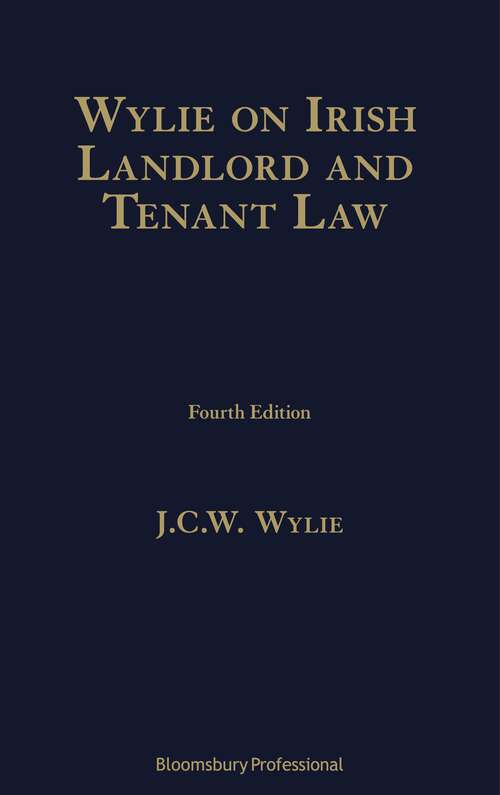 Book cover of Wylie on Irish Landlord and Tenant Law