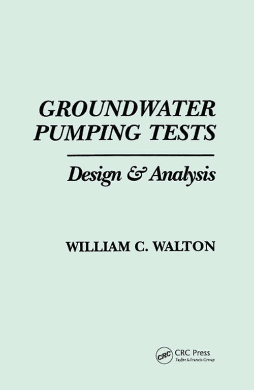 Book cover of Groundwater Pumping Tests