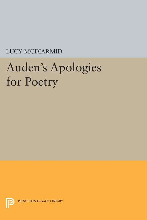 Book cover of Auden's Apologies for Poetry (PDF)