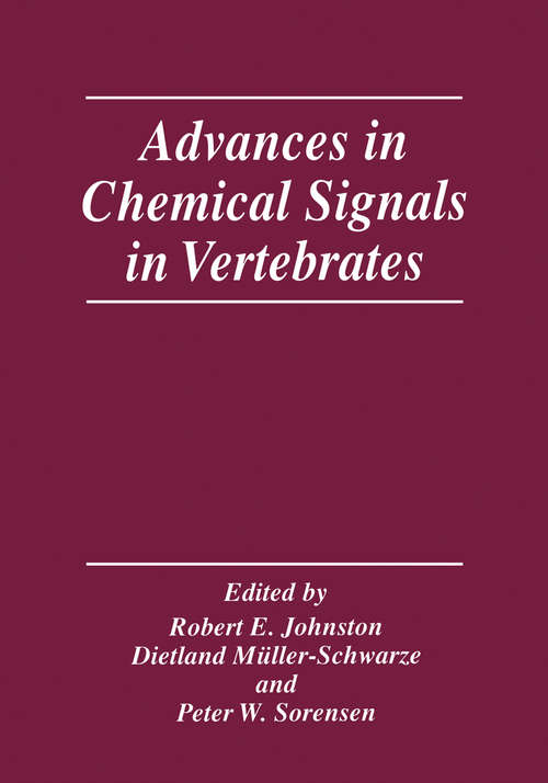 Book cover of Advances in Chemical Signals in Vertebrates (1999)