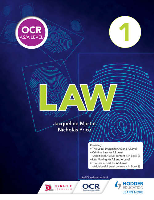 Book cover of OCR AS/A Level Law Book 1 (PDF)