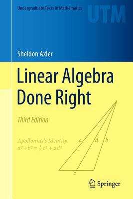 Book cover of Linear Algebra Done Right (Undergraduate Texts In Mathematics Ser. (PDF))