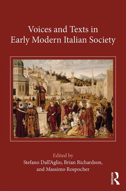 Book cover of Voices and Texts in Early Modern Italian Society