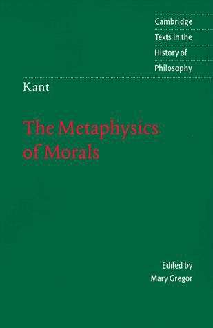 Book cover of Kant: The Metaphysics of Morals (PDF)