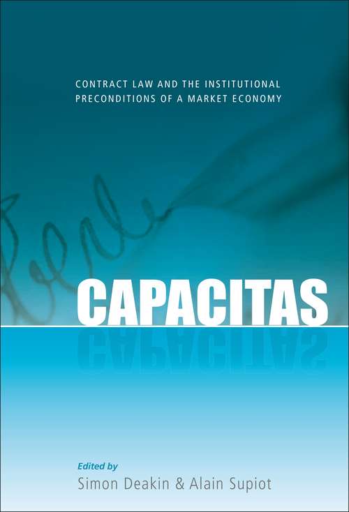 Book cover of Capacitas: Contract Law and the Institutional Preconditions of a Market Economy