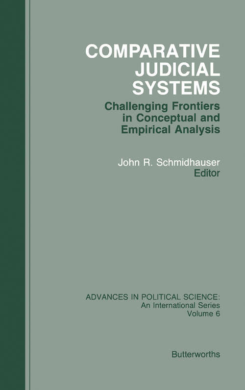 Book cover of Comparative Judicial Systems: Challenging Frontiers in Conceptual and Empirical Analysis
