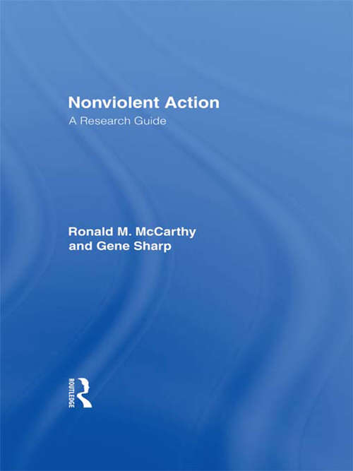 Book cover of Nonviolent Action: A Research Guide