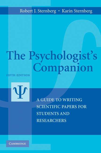 Book cover of The Psychologist's Companion: A Guide to Writing Scientific Papers for Students and Researchers (PDF)