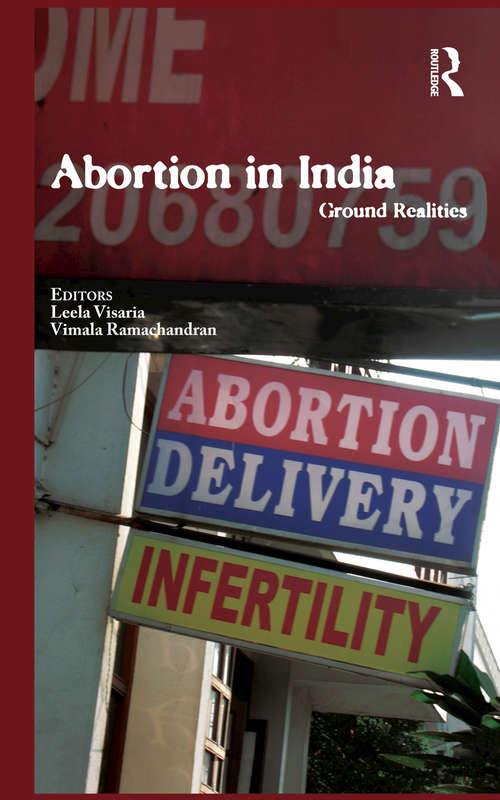Book cover of Abortion in India: Ground Realities