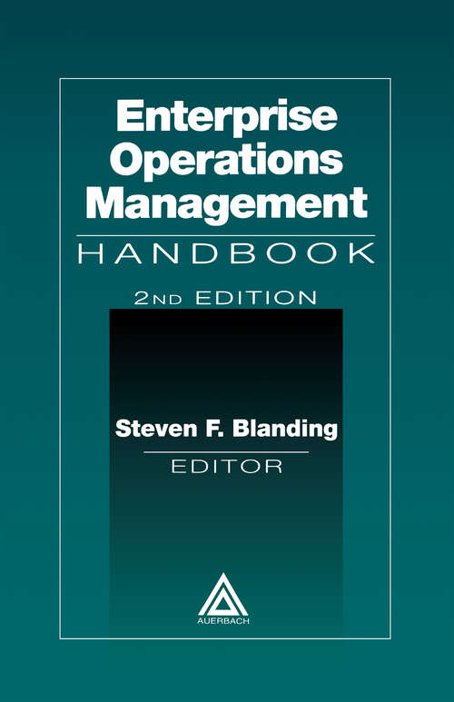 Book cover of Enterprise Operations Management Handbook, Second Edition