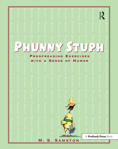 Book cover of Phunny Stuph: Proofreading Exercises With a Sense of Humor (Grades 7-12)