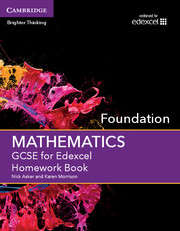 Book cover of GCSE Mathematics for Edexcel Foundation Homework Book (PDF)
