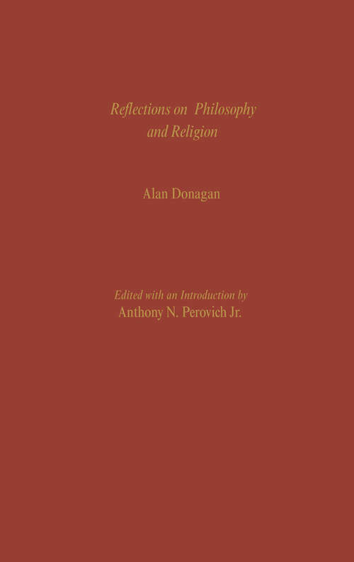 Book cover of Reflections on Philosophy and Religion