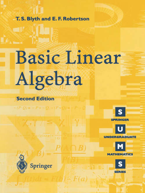 Book cover of Basic Linear Algebra (2nd ed. 2002) (Springer Undergraduate Mathematics Series)