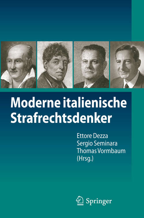 Book cover of Moderne italienische Strafrechtsdenker (2012)