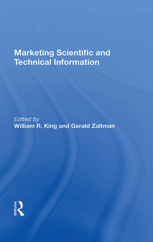 Book cover of Marketing Scientific And Technical Information