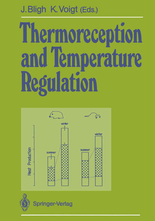 Book cover of Thermoreception and Temperature Regulation (1990)