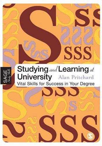 Book cover of Studying and Learning at University: Vital Skills for Success in Your Degree (PDF)