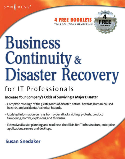 Book cover of Business Continuity and Disaster Recovery Planning for IT Professionals