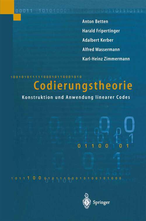 Book cover of Codierungstheorie: Konstruktion und Anwendung linearer Codes (1998)