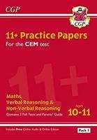Book cover of 11+ CEM Practice Papers: Ages 10-11 - Pack 1 (with Parents' Guide & Online Edition) (PDF)