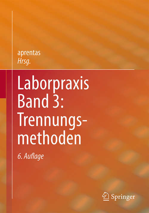 Book cover of Laborpraxis Band 3: Trennungsmethoden