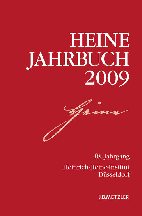 Book cover of Heine-Jahrbuch 2009: 48. Jahrgang (1. Aufl. 2009)