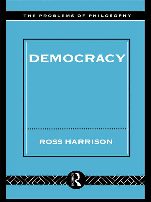 Book cover of Democracy (Problems of Philosophy)