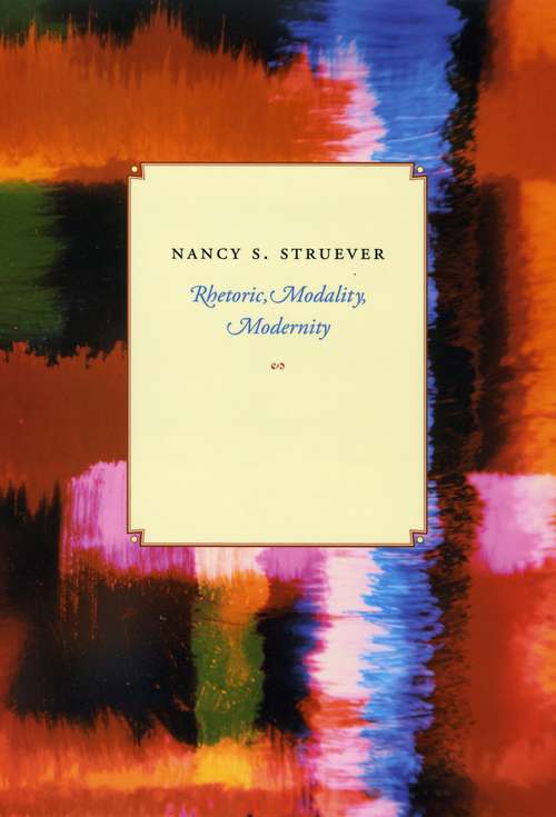Book cover of Rhetoric, Modality, Modernity