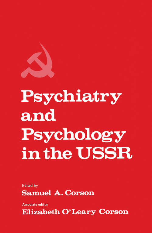 Book cover of Psychiatry and Psychology in the USSR (1976)