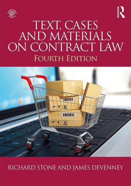 Book cover of Text, Cases And Materials On Contract Law (4th edition) (PDF)