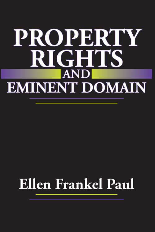 Book cover of Property Rights and Eminent Domain