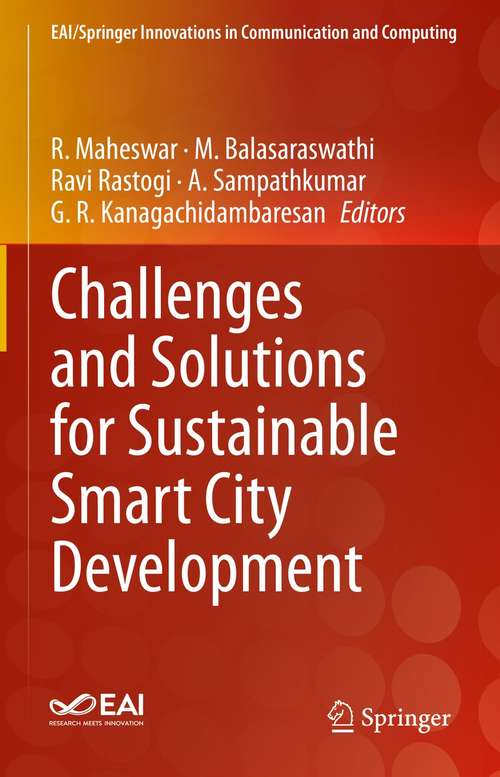 Book cover of Challenges and Solutions for Sustainable Smart City Development (1st ed. 2021) (EAI/Springer Innovations in Communication and Computing)