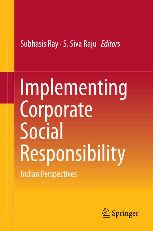 Book cover of Implementing Corporate Social Responsibility: Indian Perspectives (2014)
