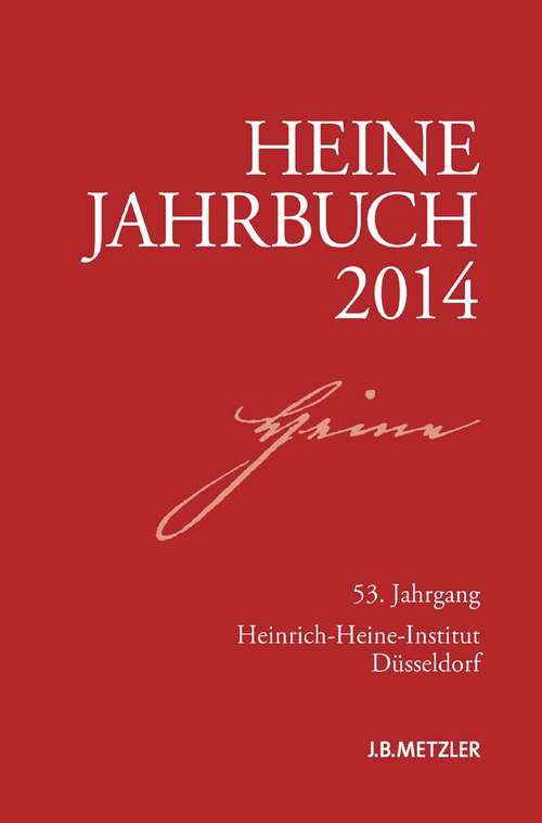 Book cover of Heine-Jahrbuch 2014 (1. Aufl. 2014)